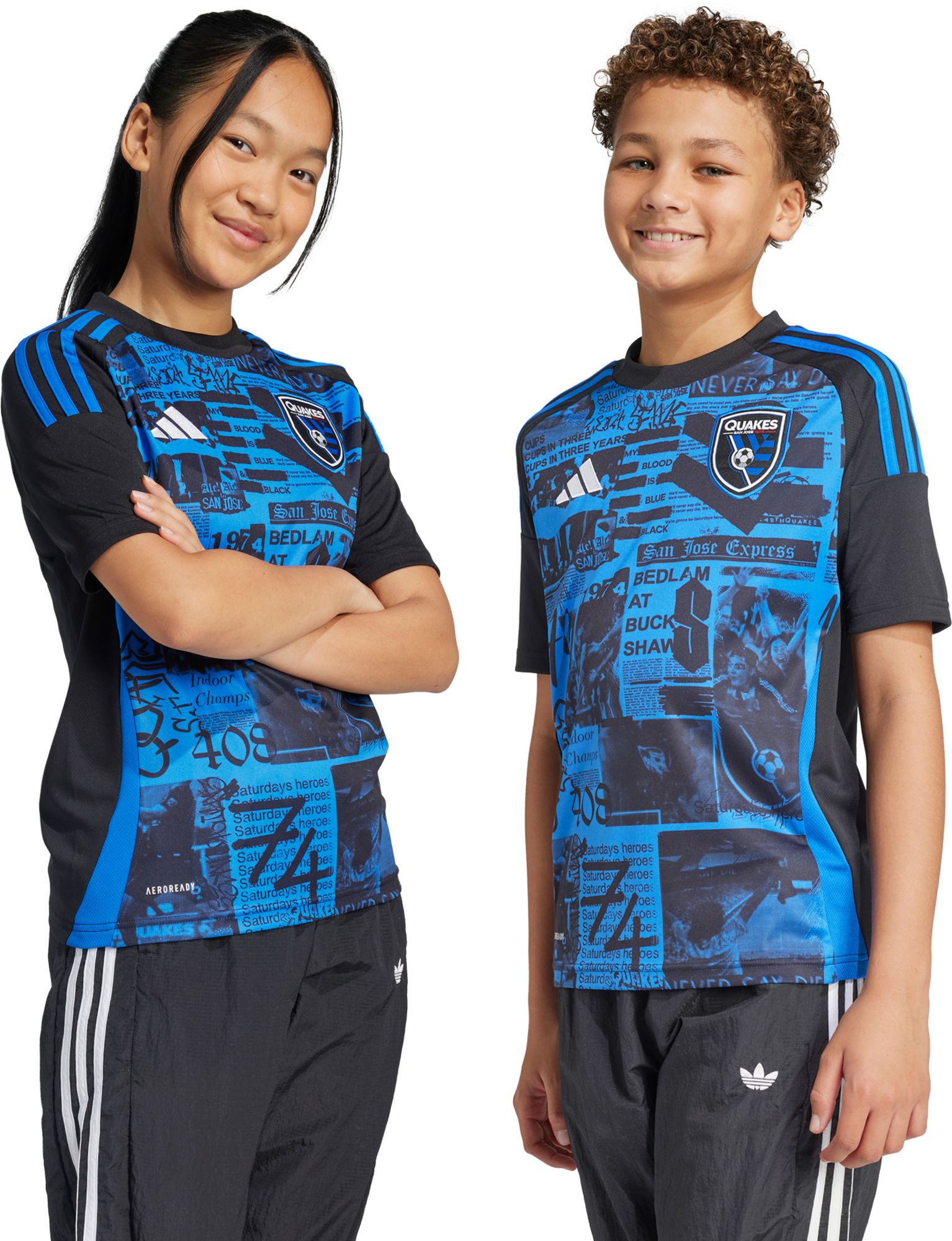 adidas Youth San Jose Earthquakes 2025 Primary Replica "Headliner" Jersey