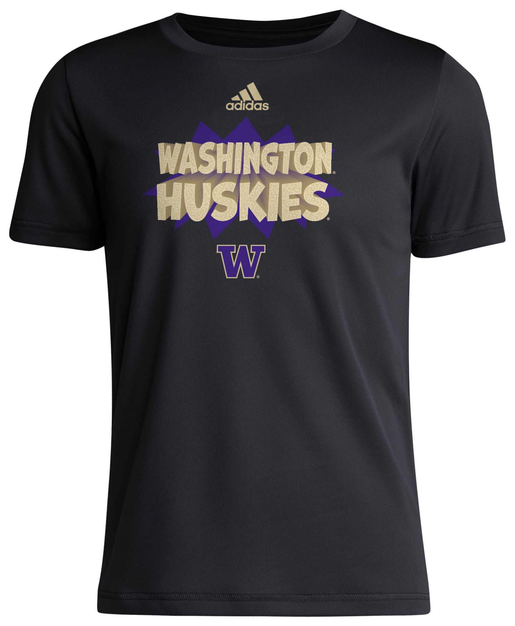 adidas Youth Washington Huskies Black Not Deep T-Shirt