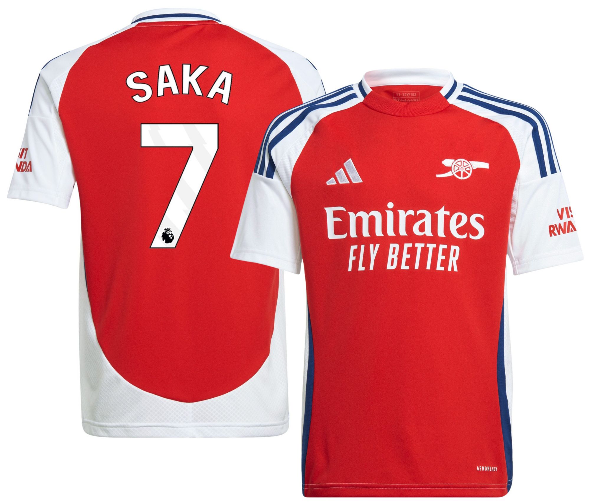 adidas Youth Arsenal Bukayo Saka #7 2024-2025 Home Replica Jersey