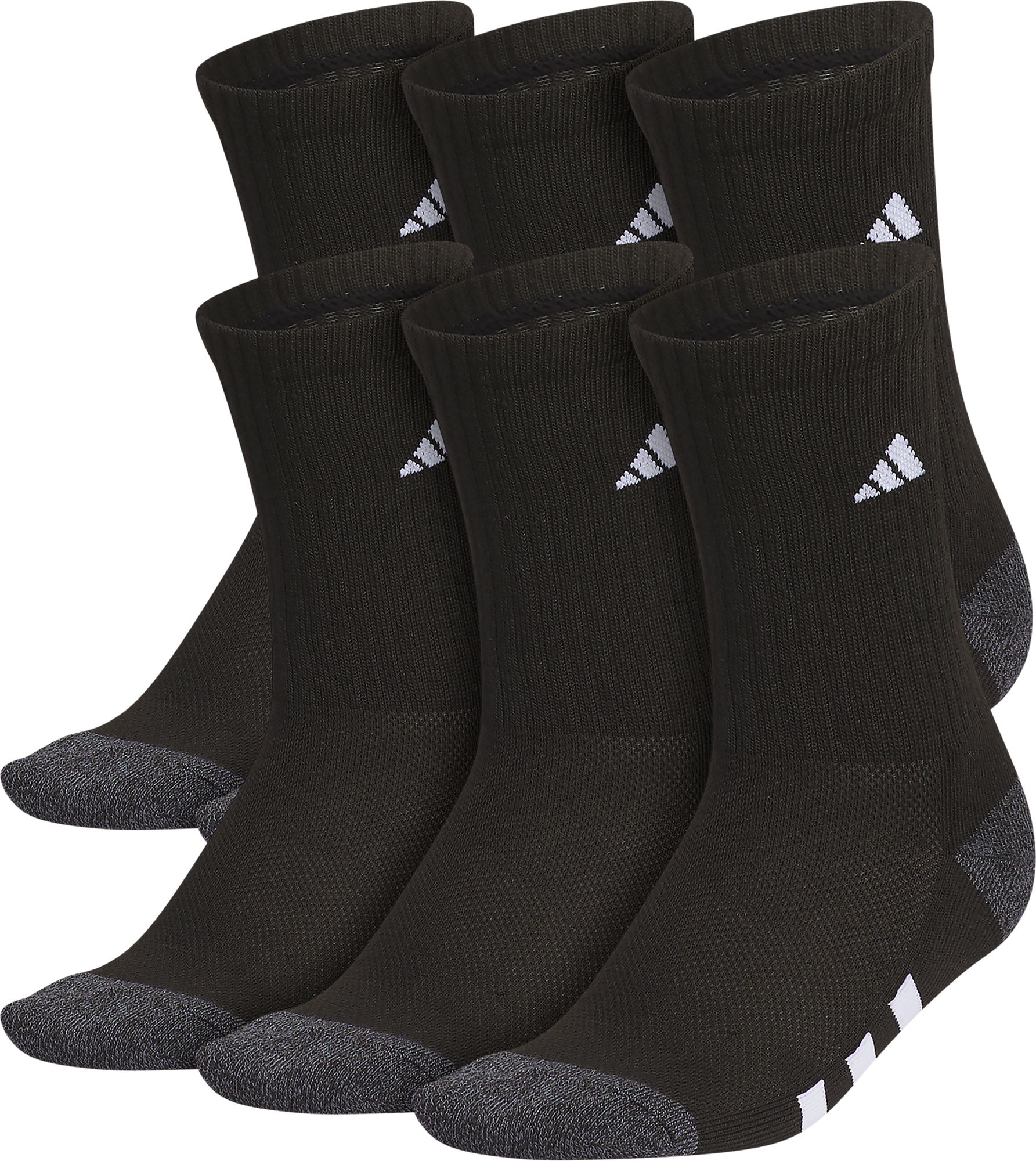 adidas Youth Athletic Cushioned 6-Pack Crew Socks