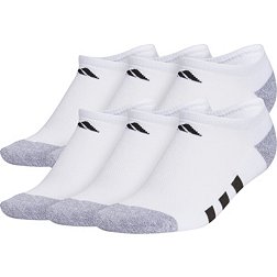 adidas Youth Cushioned 6-Pack No-Show Socks
