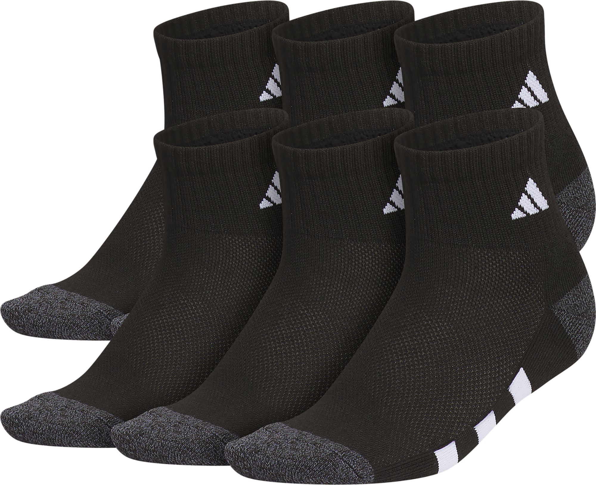 adidas Youth Cushioned 6-Pack Quarter Socks