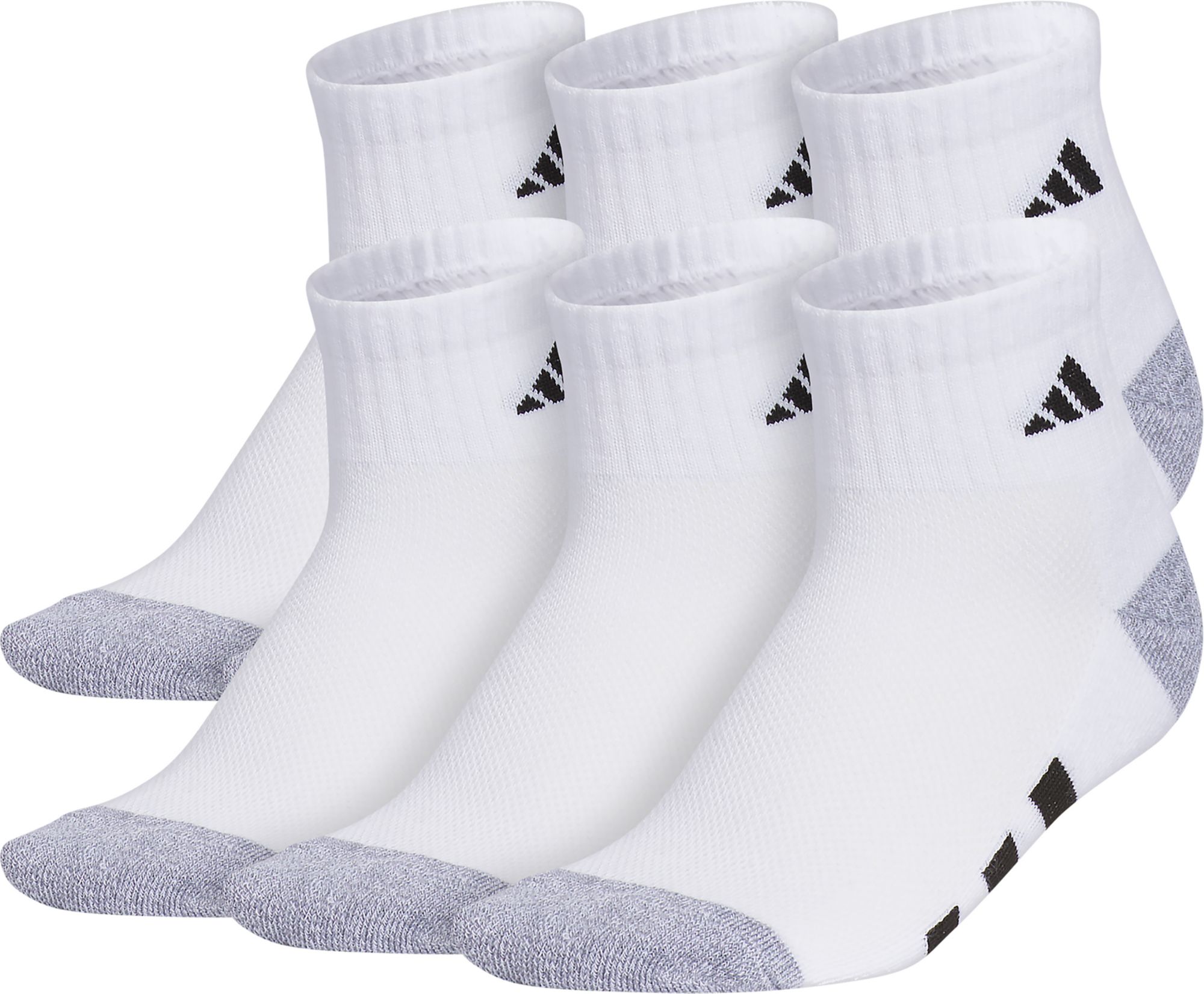 adidas Youth Cushioned 6-Pack Quarter Socks