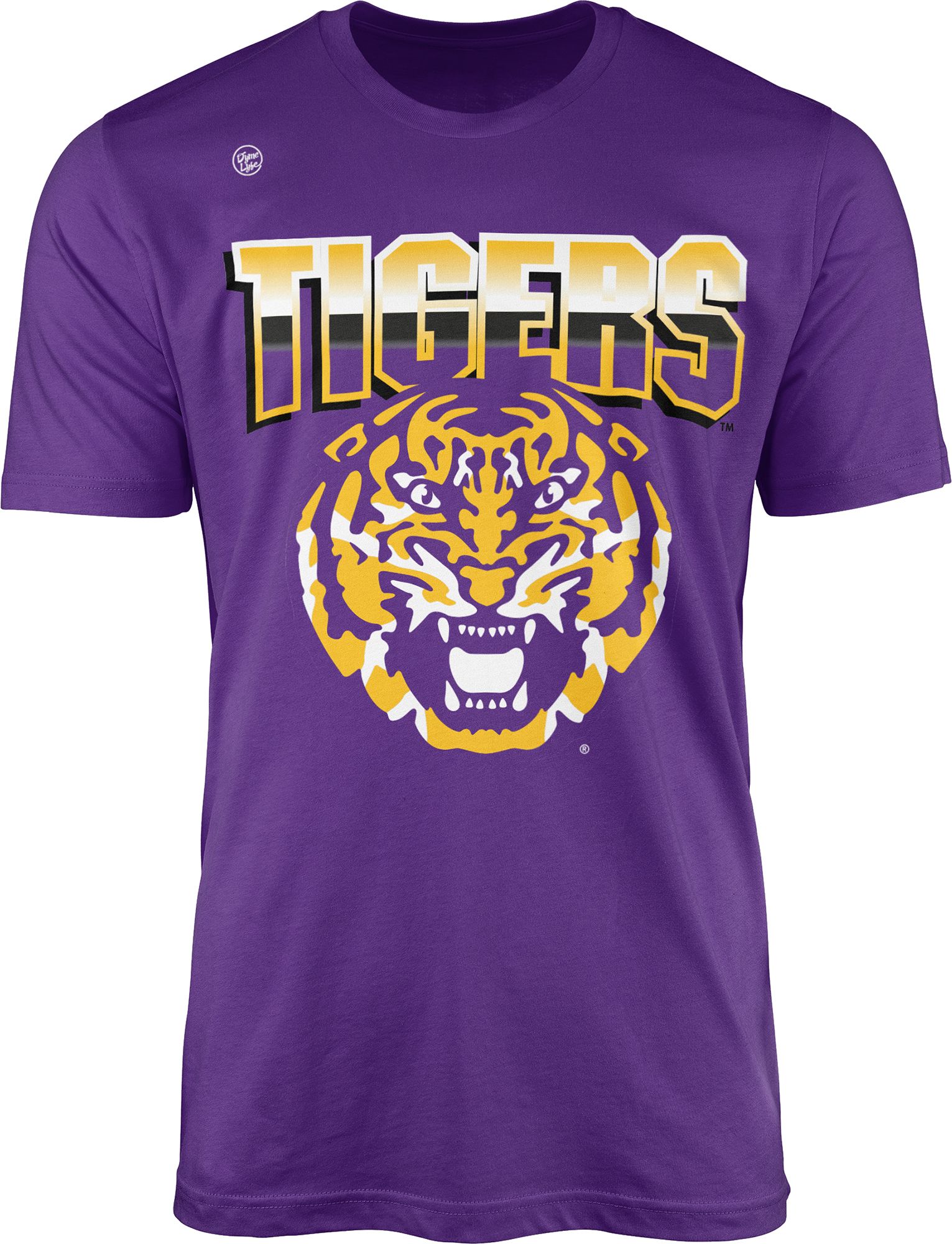 Dyme Lyfe Men's LSU Tigers Purple Big Logo T-Shirt