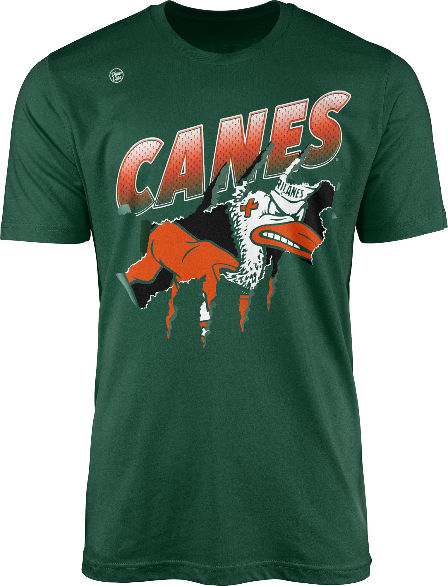 Dyme Lyfe Youth Miami Hurricanes Green Battle Tested T-Shirt