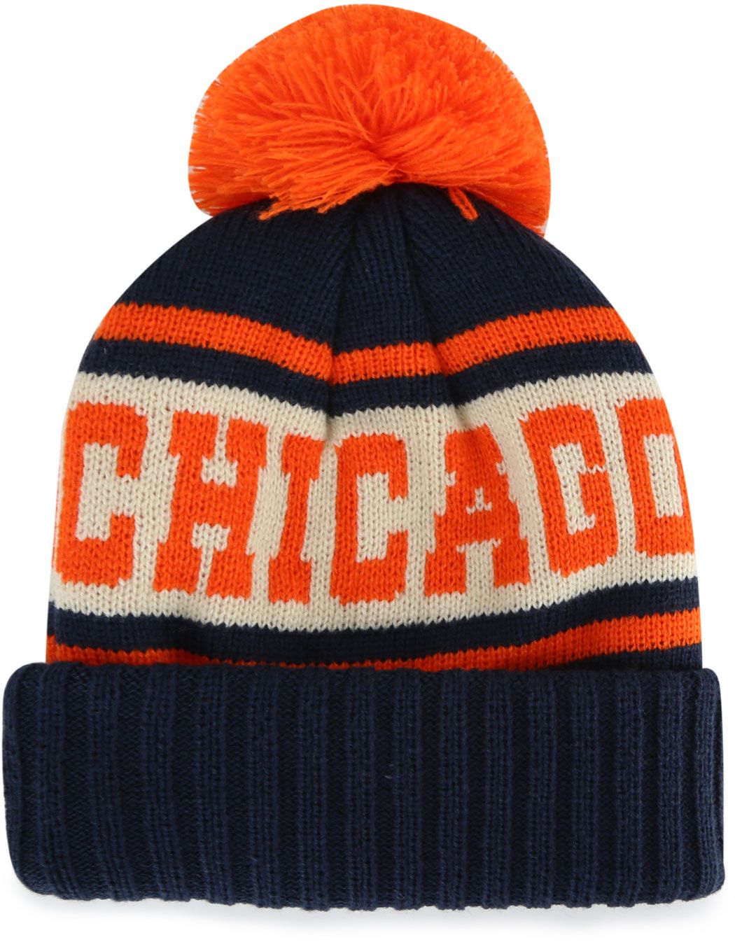 American Needle Adult Chicago Navy Pom Beanie