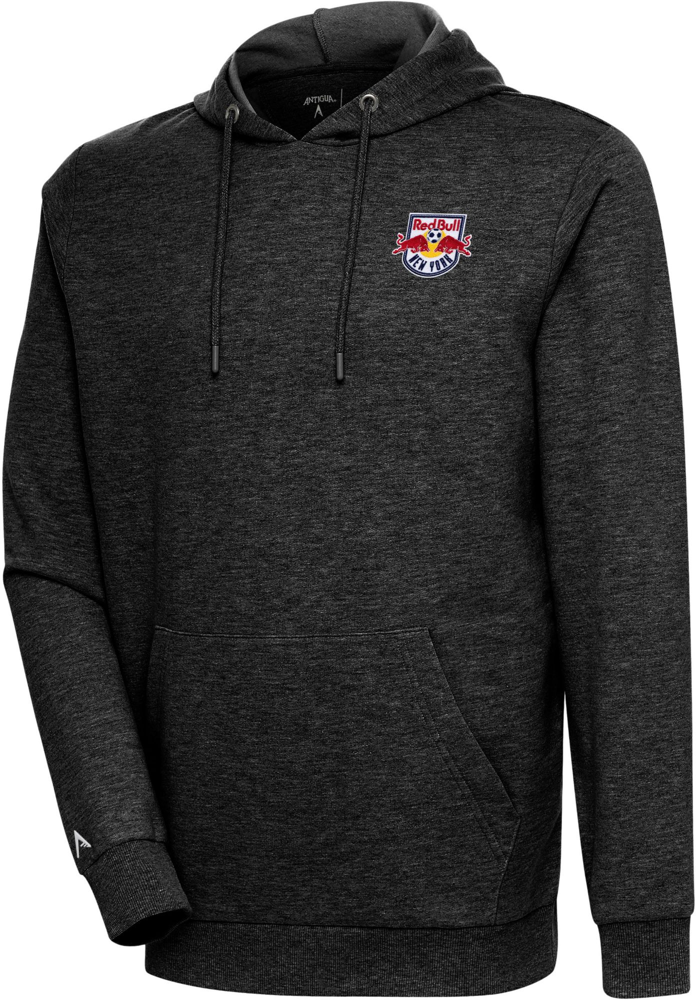 Antigua Men's New York Red Bulls Black Logo Pullover Hoodie