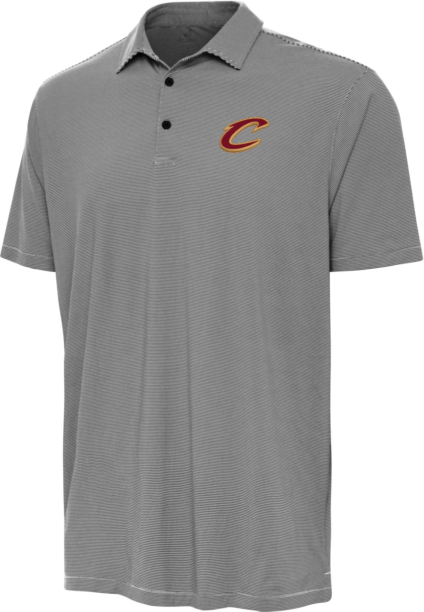 Antigua Men's Cleveland Cavaliers Black Twine Polo