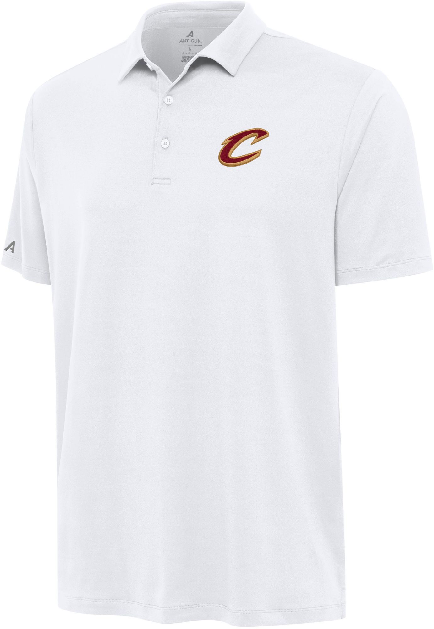 Antigua Men's Cleveland Cavaliers White Reprocess Polo