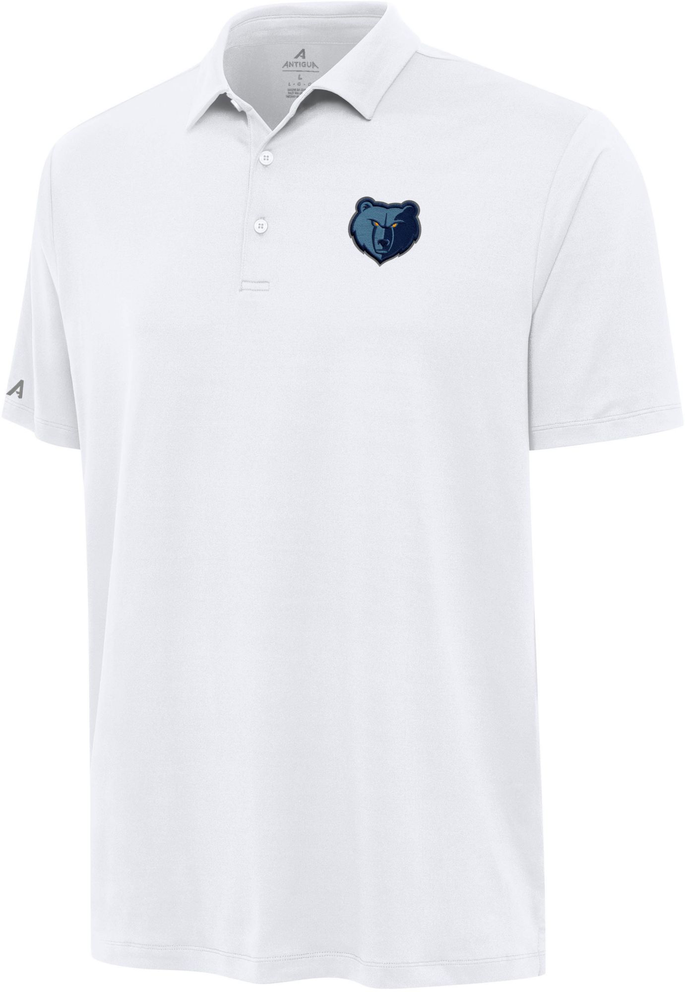 Antigua Men's Memphis Grizzlies White Reprocess Polo