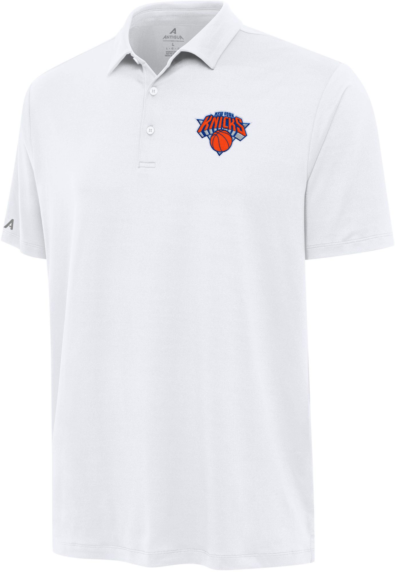 Antigua Men's New York Knicks White Reprocess Polo