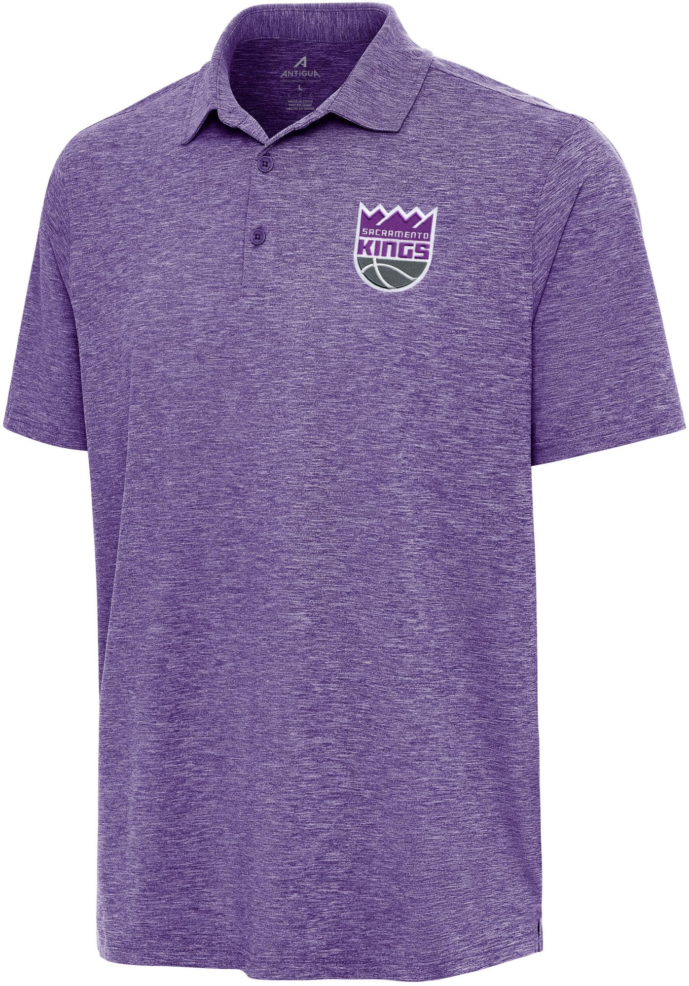 Antigua Men's Sacramento Kings Purple Par 3 Polo