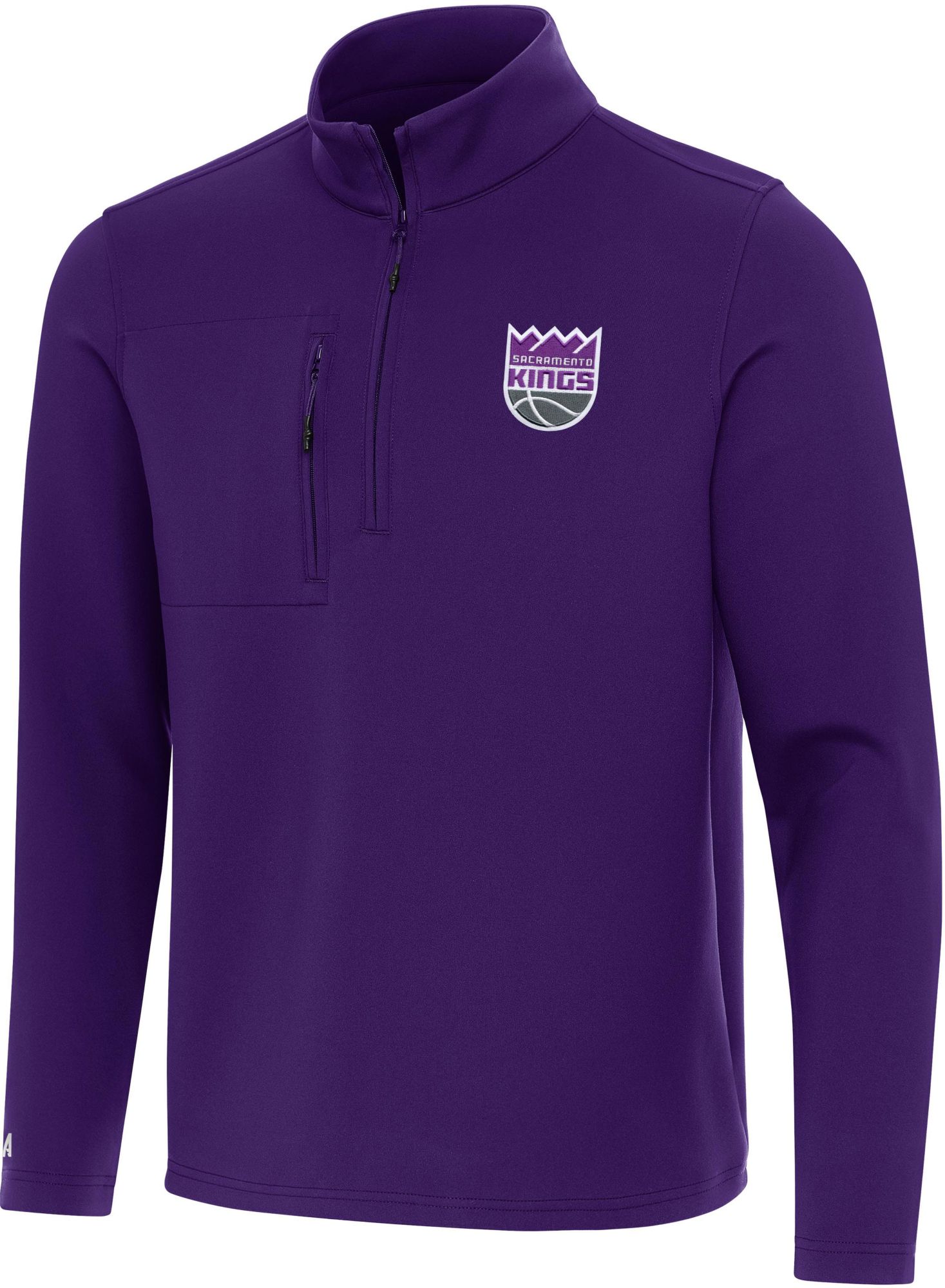 Antigua Men's Sacramento Kings Purple Insider Quarter-Zip Pullover