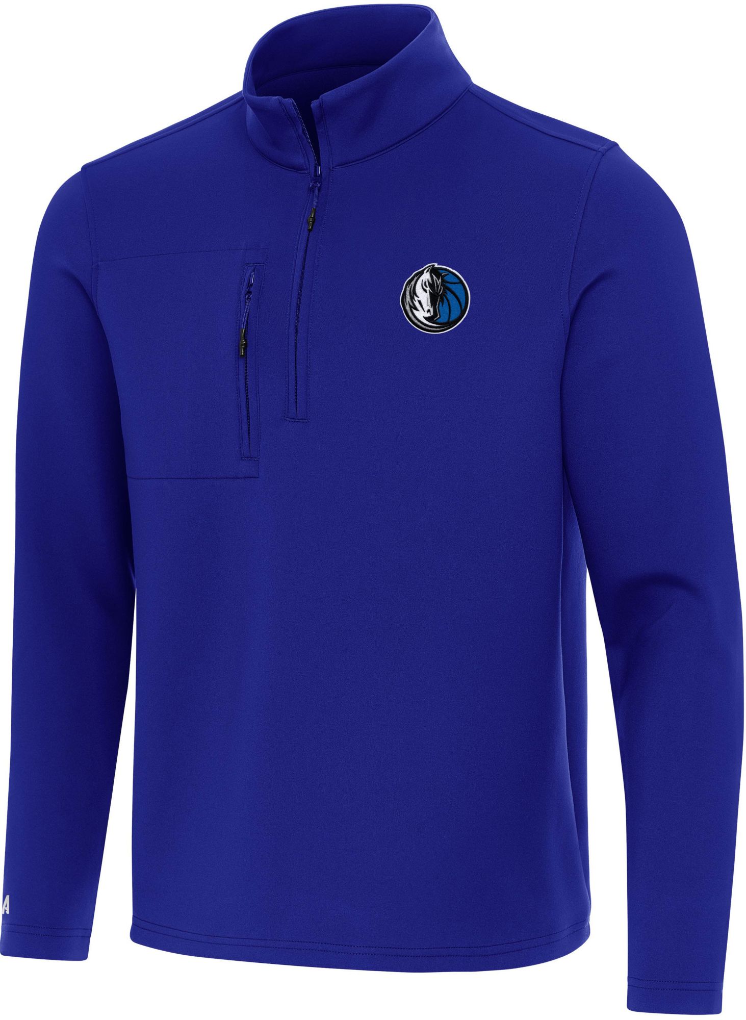 Antigua Men's Dallas Mavericks Blue Insider Quarter-Zip Pullover