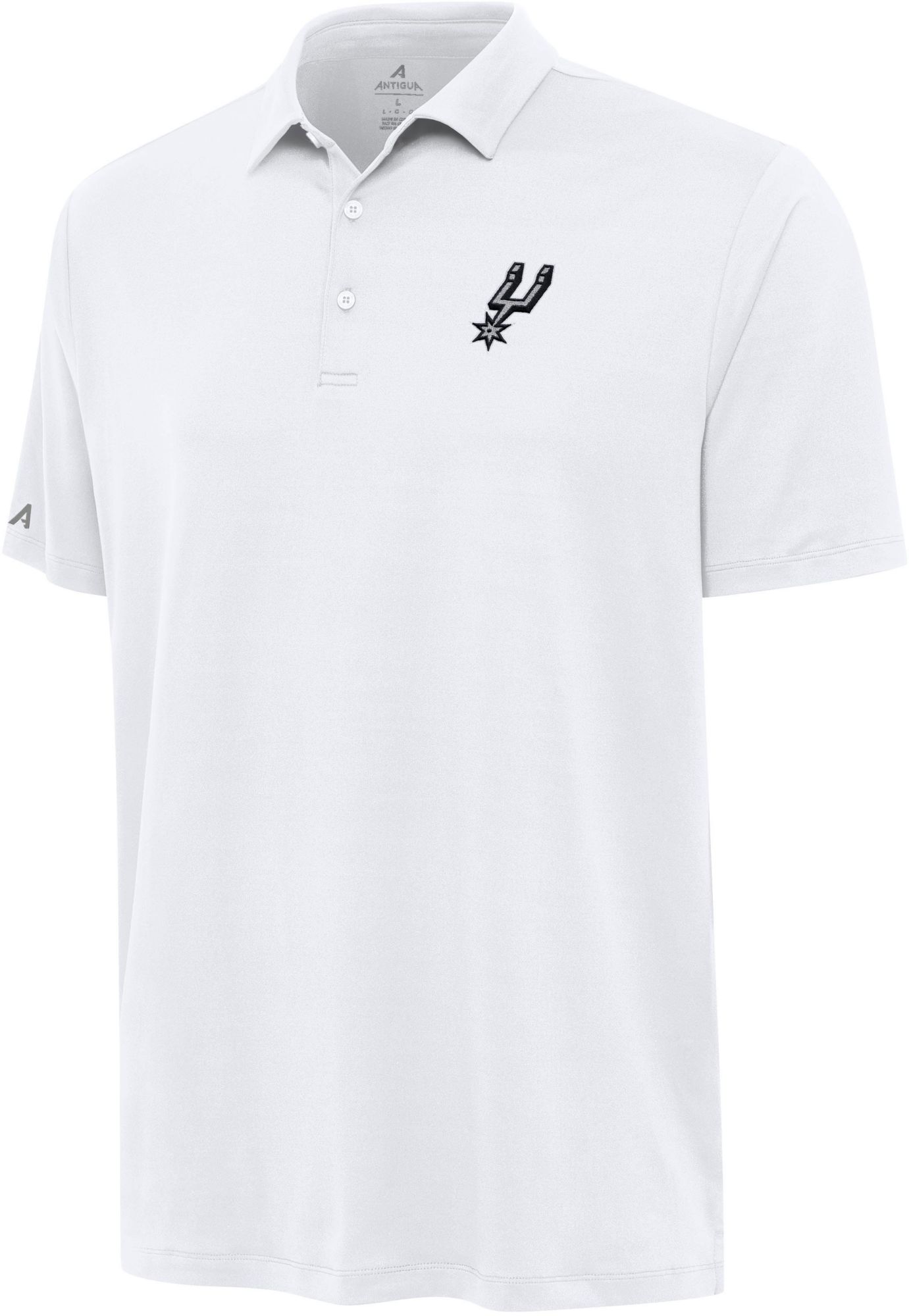Antigua Men's San Antonio Spurs White Reprocess Polo