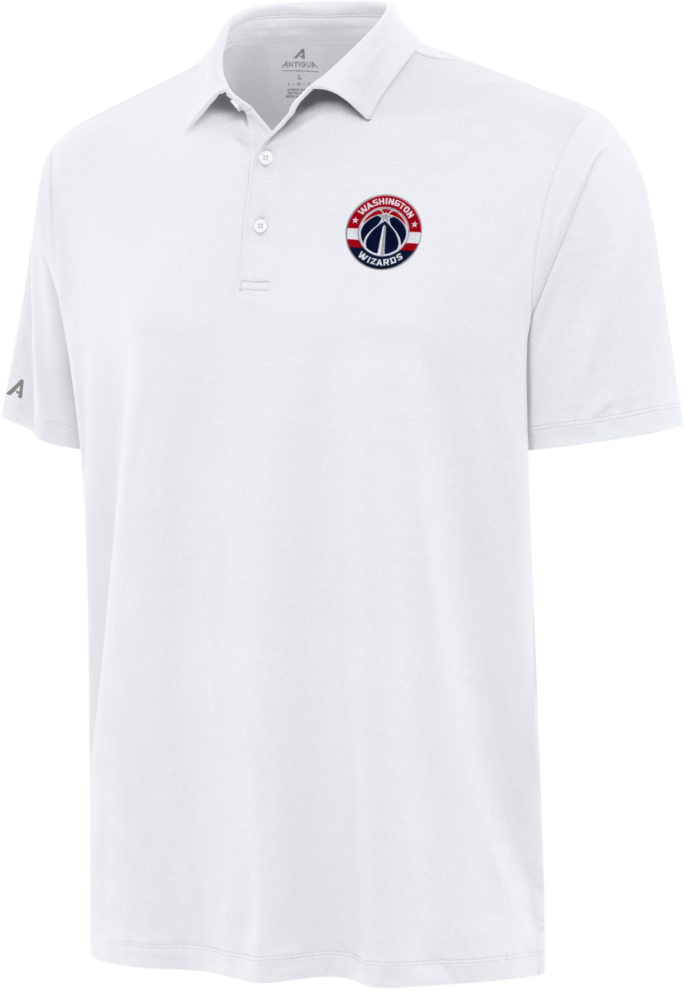 Antigua Men's Washington Wizards White Reprocess Polo