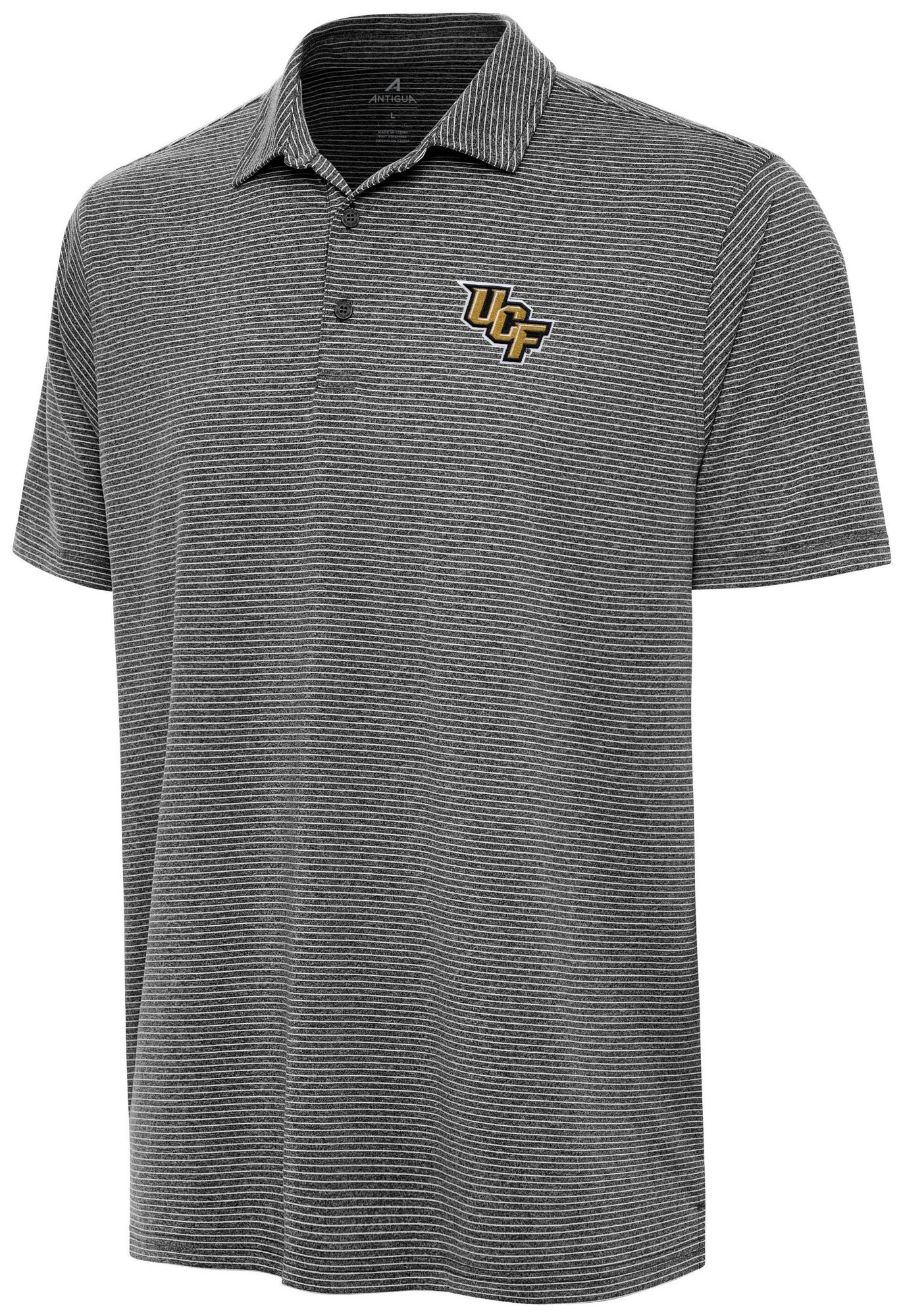 Antigua Men's UCF Knights Black Heather Scheme Polo