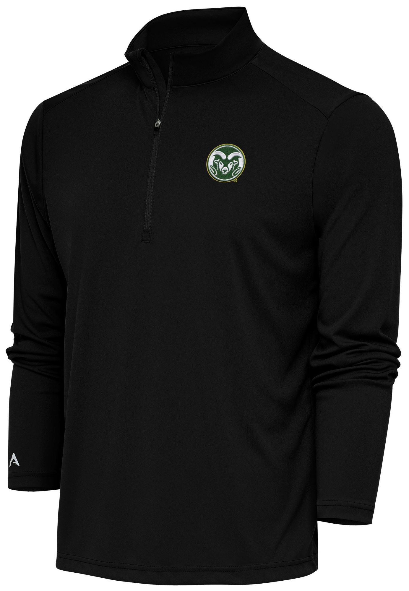 Antigua Men's Colorado State Rams Black Tribute 1/4 Zip Pullover