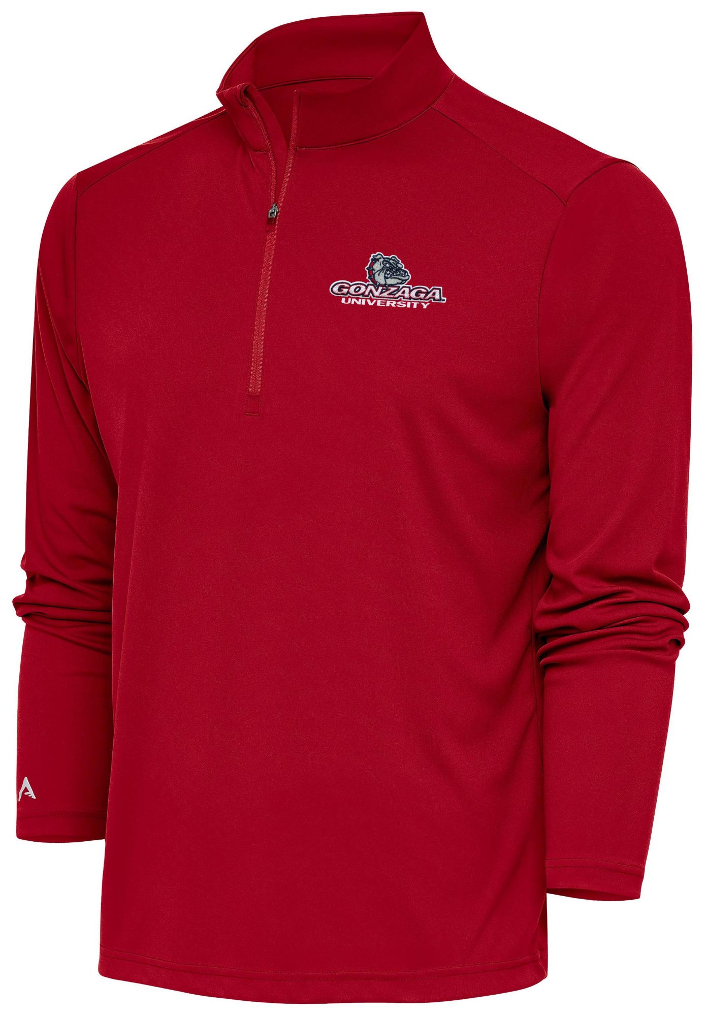 Antigua Men's Gonzaga Bulldogs Dark Red Tribute 1/4 Zip Pullover