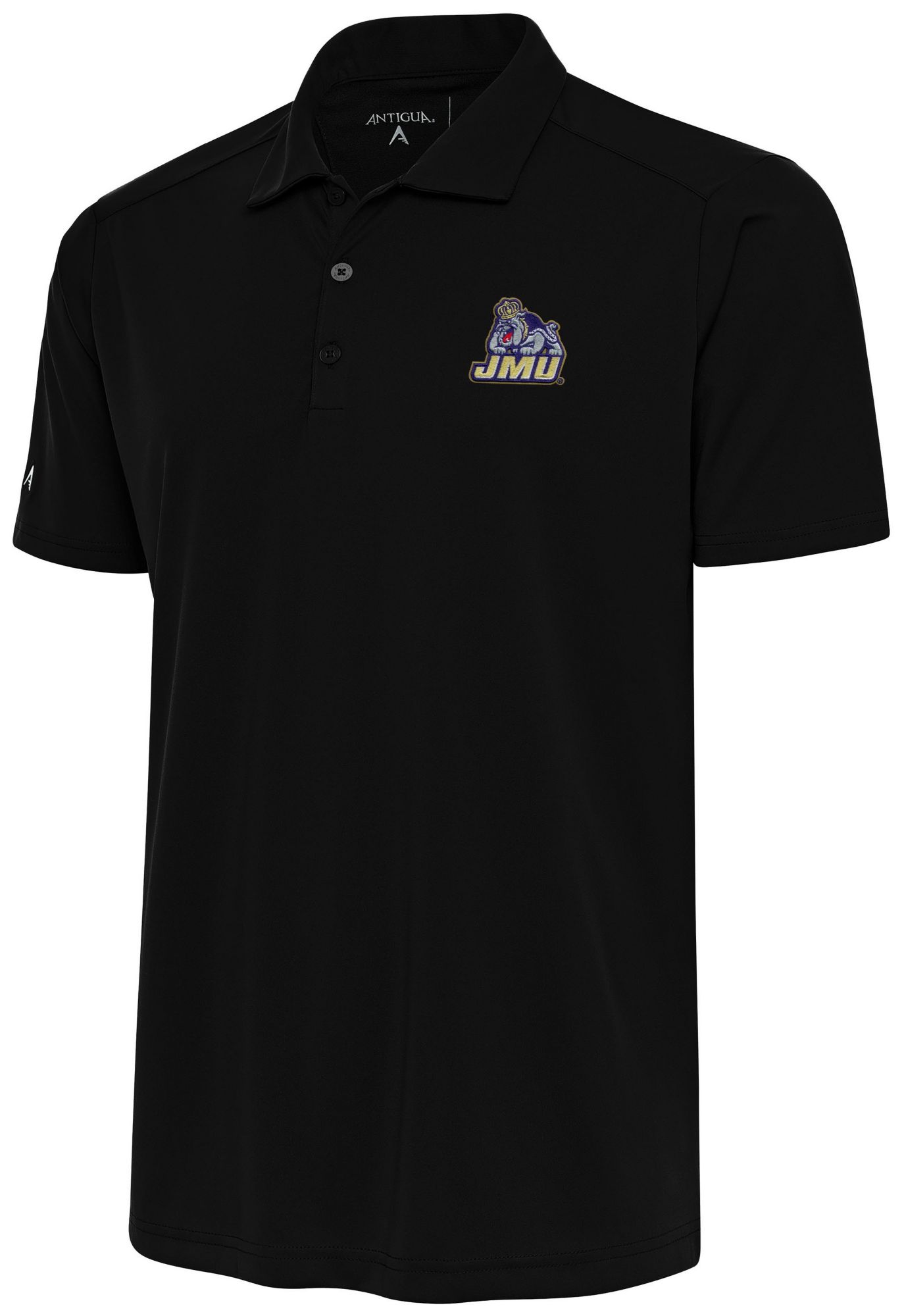 Antigua Men's James Madison Dukes Black Tribute Performance Polo