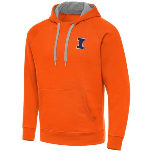 Colosseum Men's Illinois Fighting Illini Heather Grey Pullover