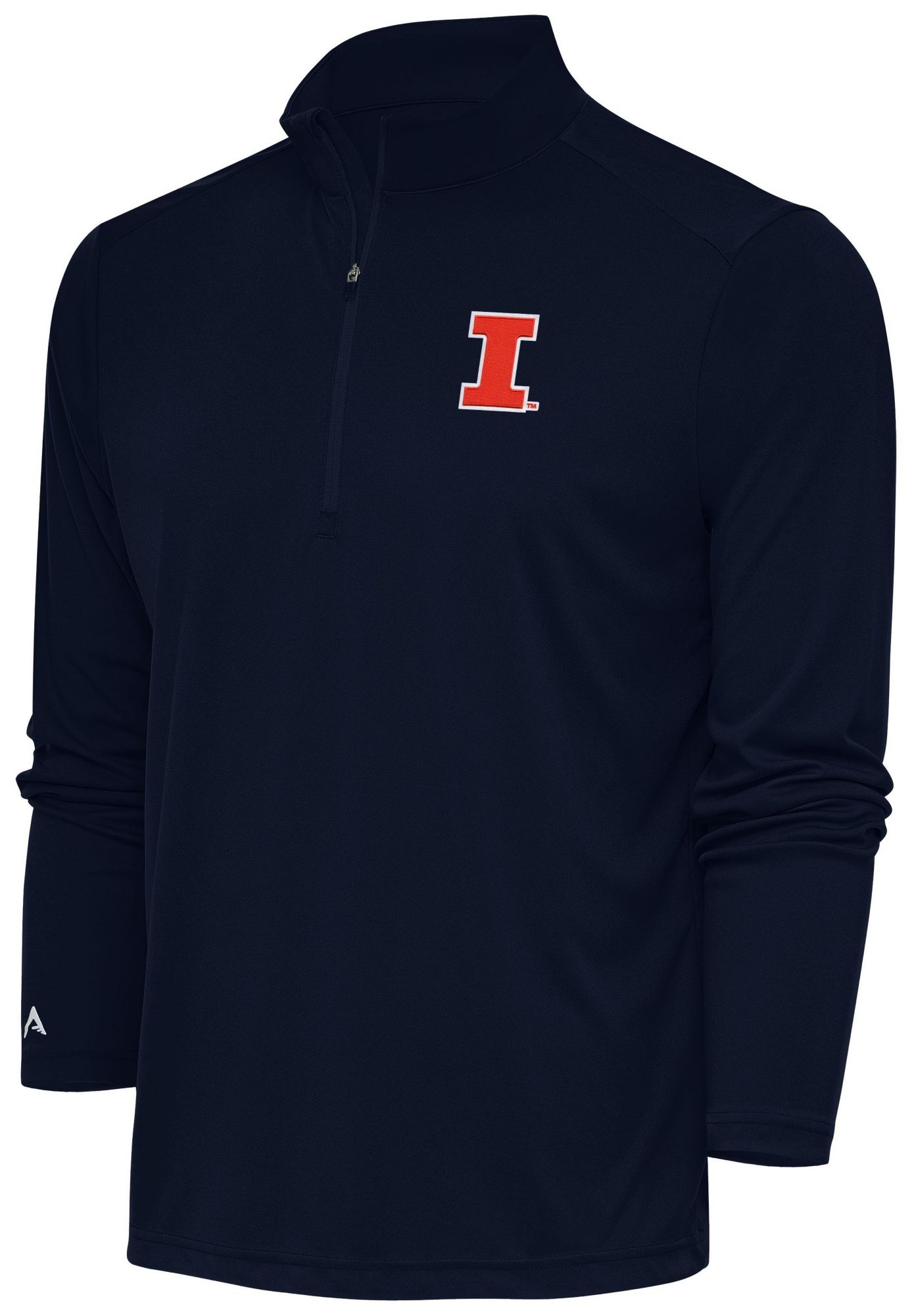 Antigua Men's Illinois Fighting Illini Navy Tribute 1/4 Zip Pullover