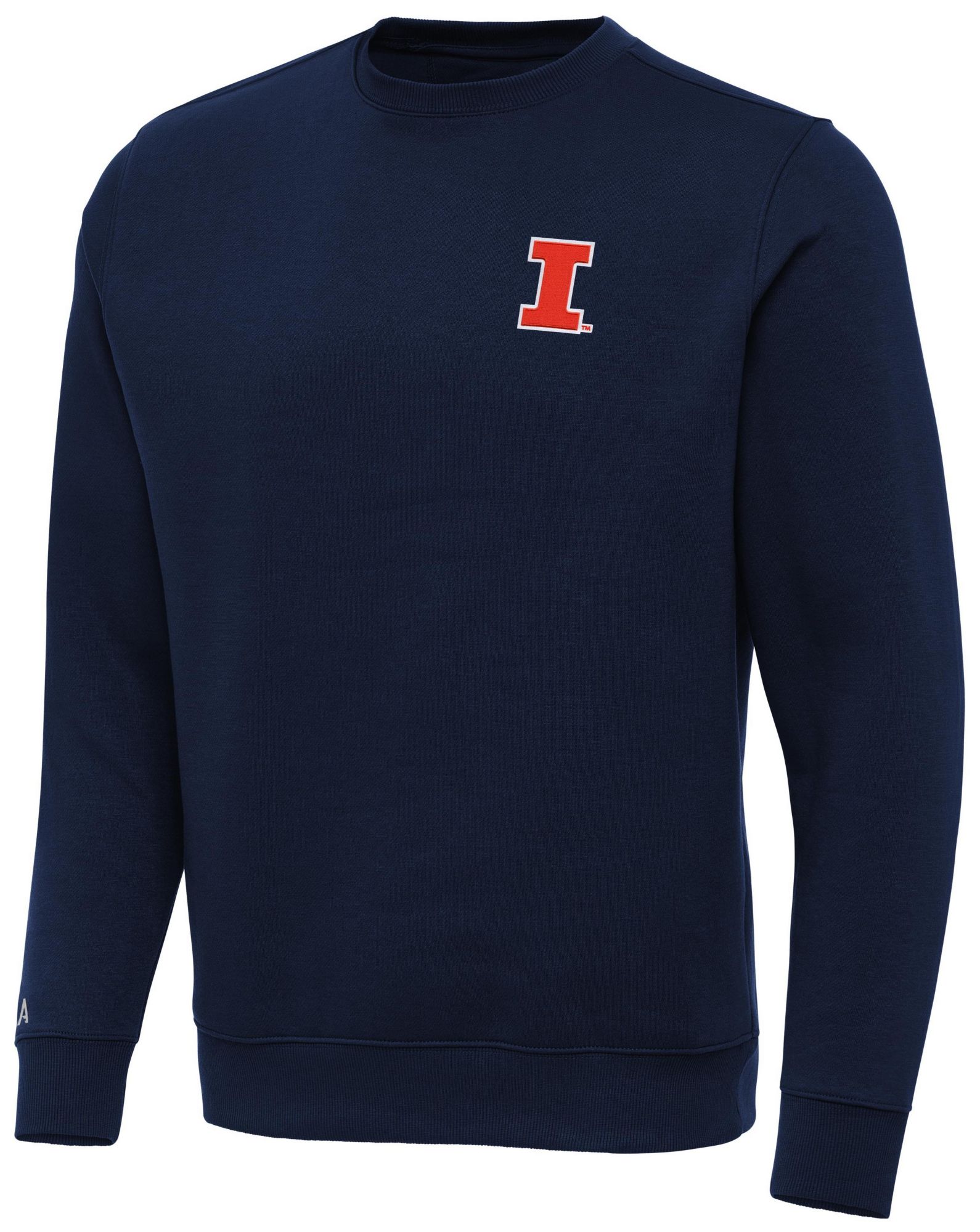 Antigua Men's Illinois Fighting Illini Navy Victory Pullover Crewneck Sweatshirt