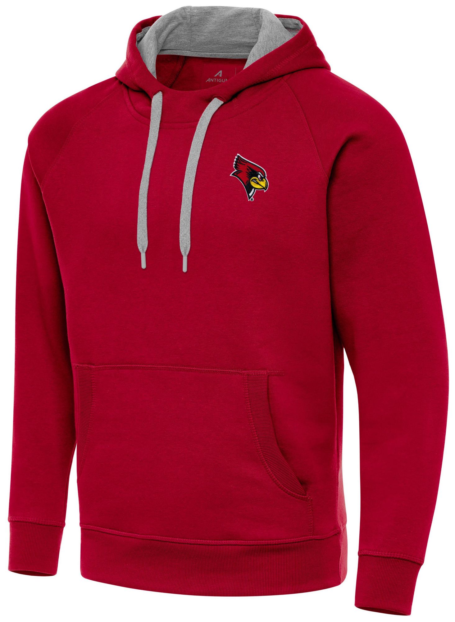 Antigua Men's Illinois State Redbirds Dark Red Victory Pullover Hoodie