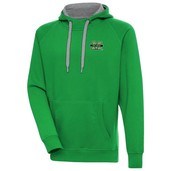 Antigua Men's Marshall Thundering Herd Celtic Green Victory Pullover Hoodie