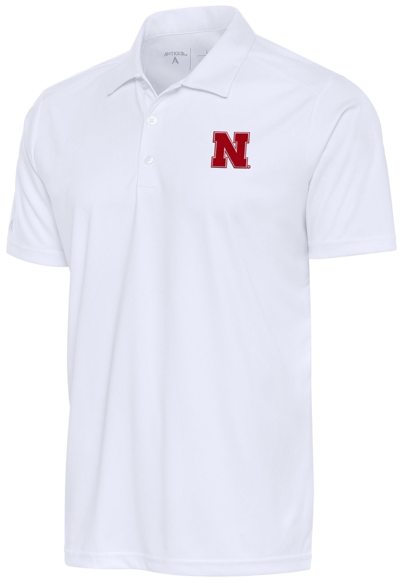 Antigua Men's Nebraska Cornhuskers White Tribute Performance Polo