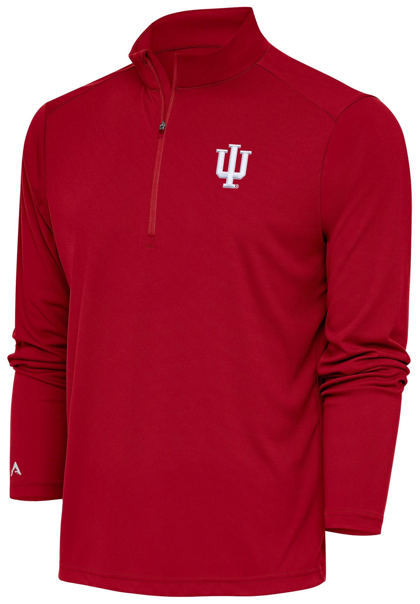 Antigua Men's Indiana Hoosiers Dark Red Tribute 1/4 Zip Pullover