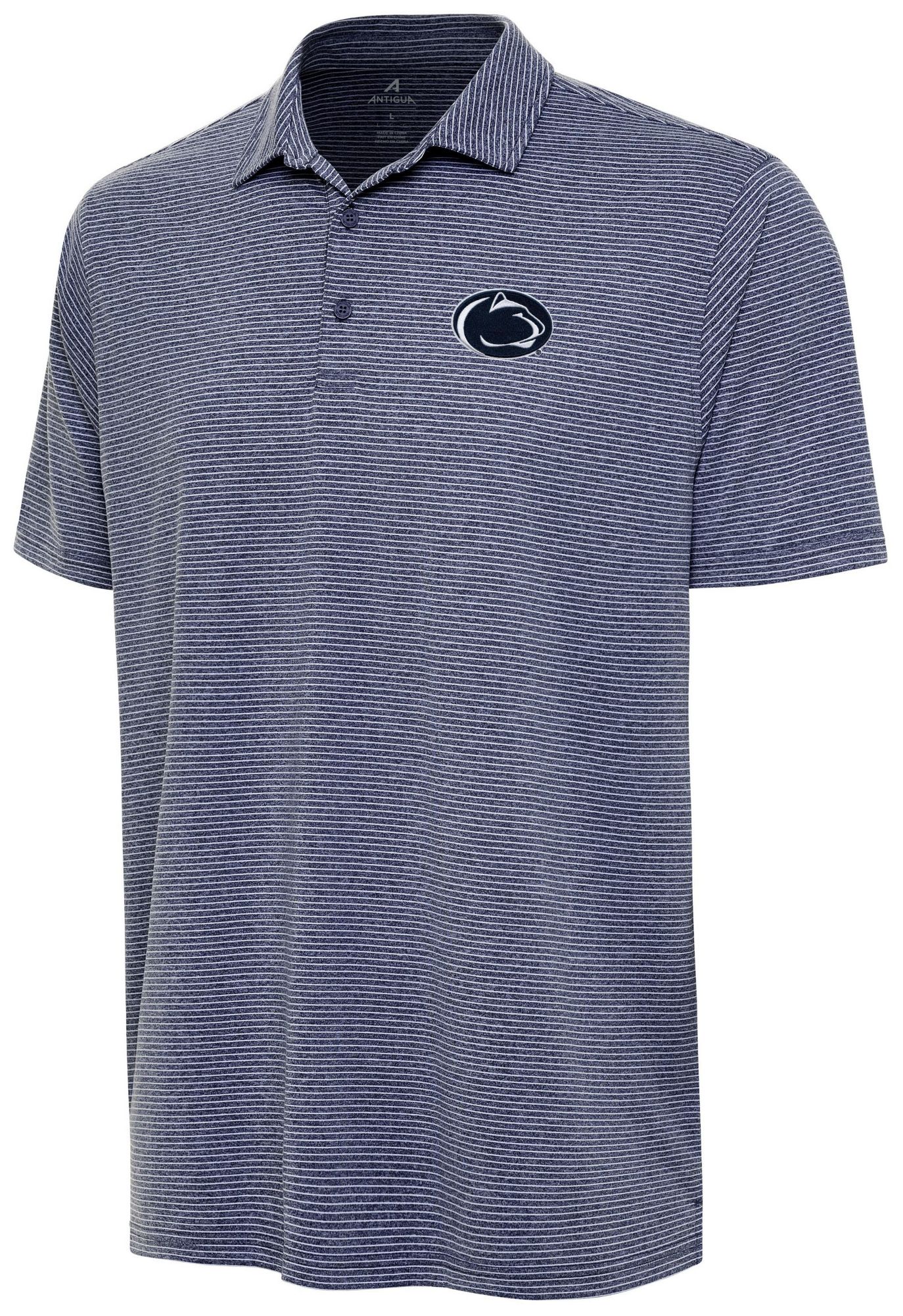 Antigua Men's Penn State Nittany Lions Navy Heather Scheme Polo