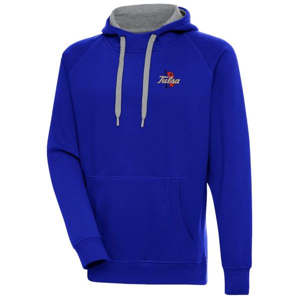 Antigua Men's Tulsa Golden Hurricane Dark Royal Victory Pullover Hoodie