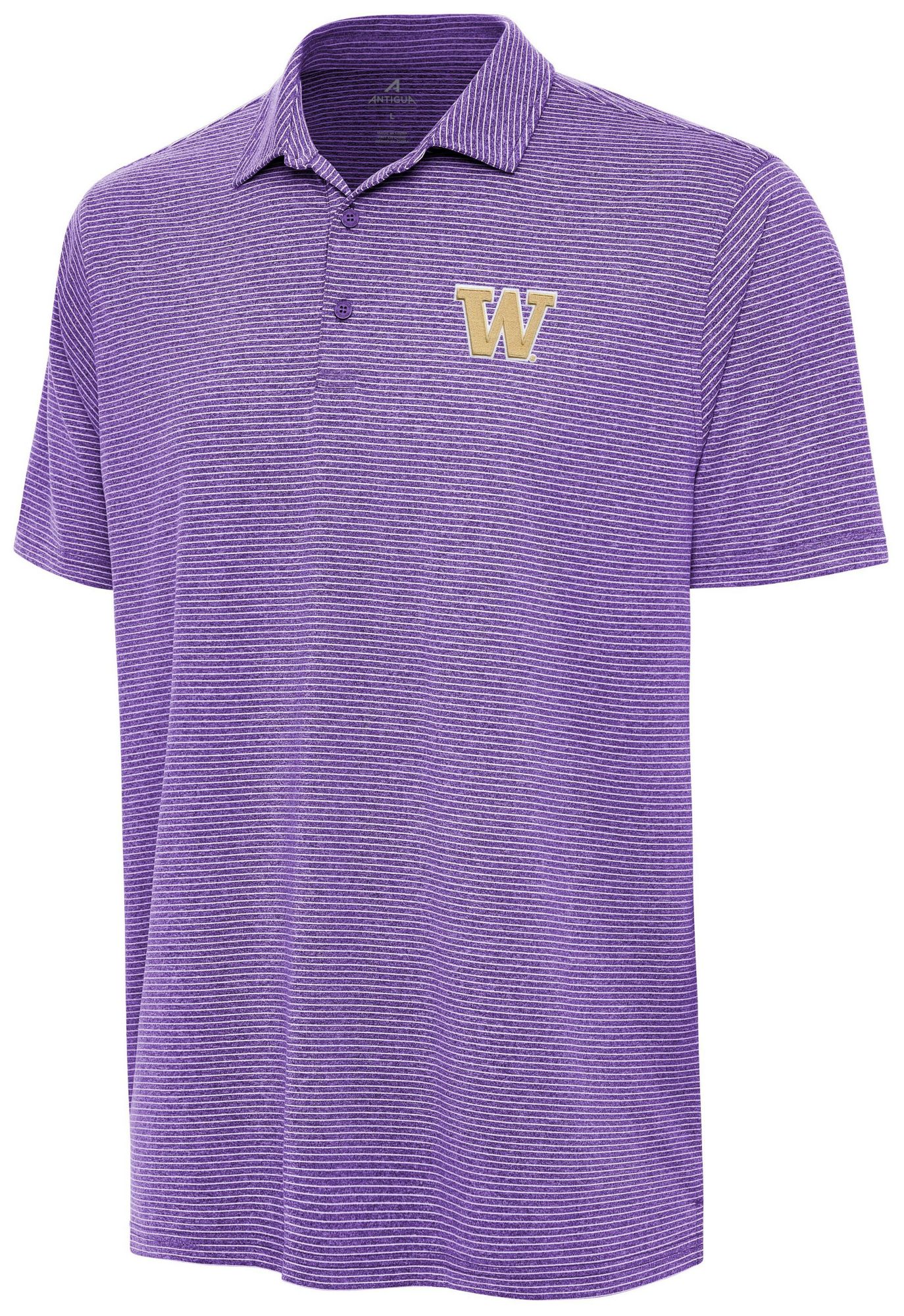 Antigua Men's Washington Huskies Dark Purple Heather Scheme Polo