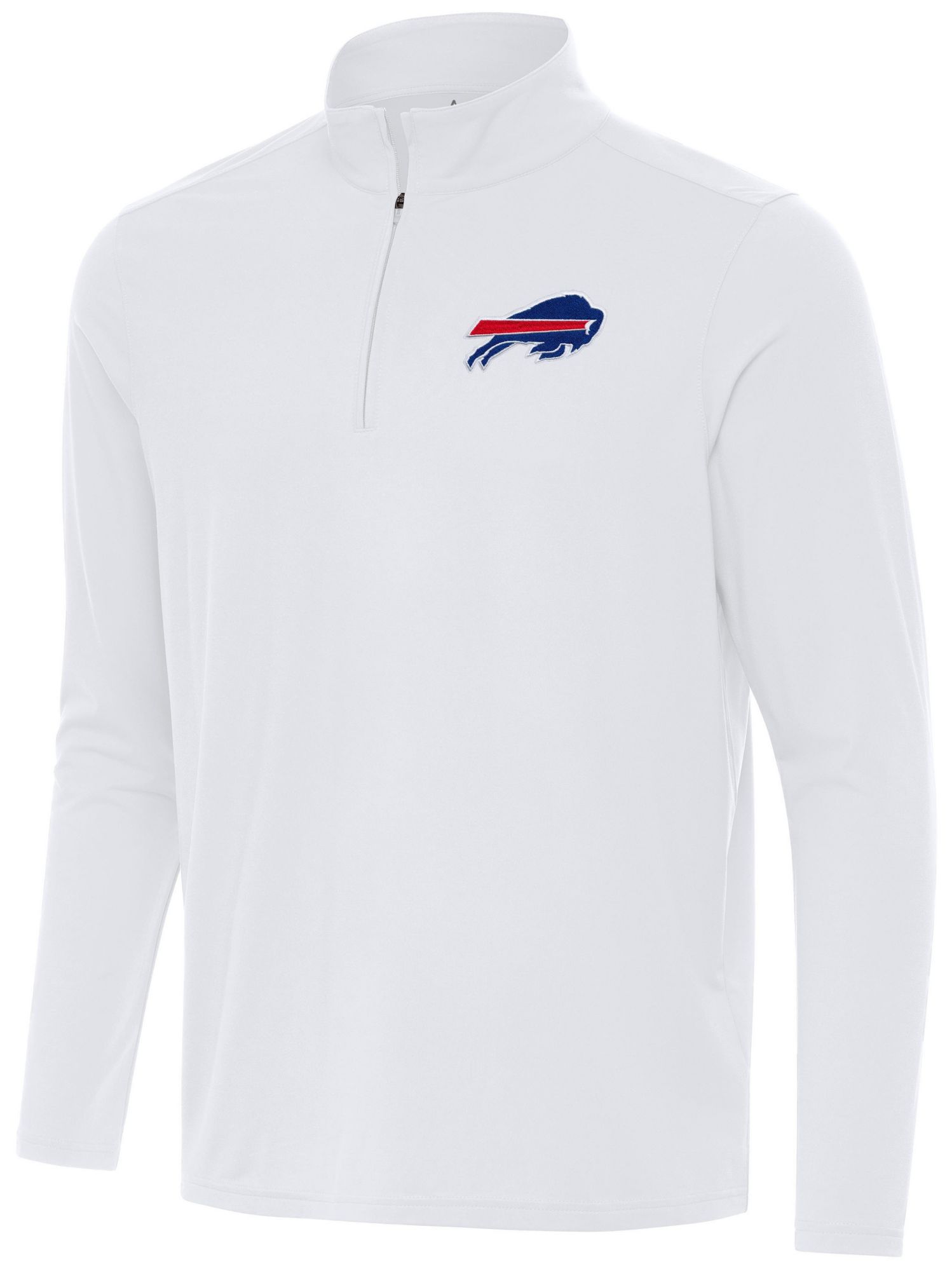 Antigua Men's Buffalo Bills Intent White Quarter-Zip Pullover Shirt
