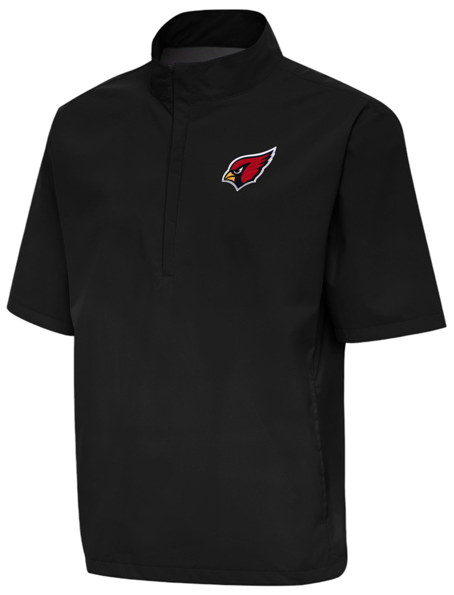 Antigua Men's Arizona Cardinals Brisk Short Sleeve 1/4 Zip Pullover