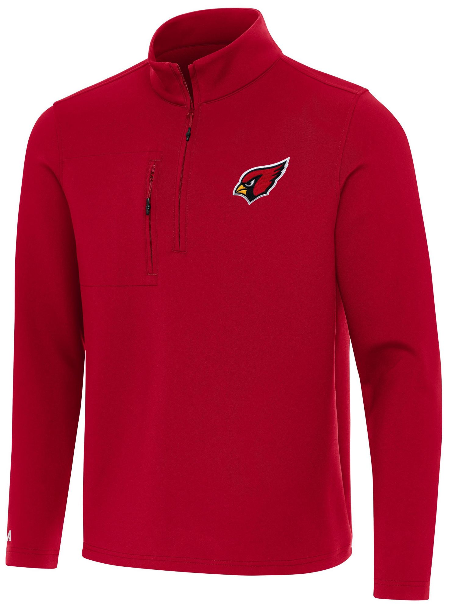 Antigua Men's Arizona Cardinals Insider Dark Red Quarter-Zip Pullover Shirt
