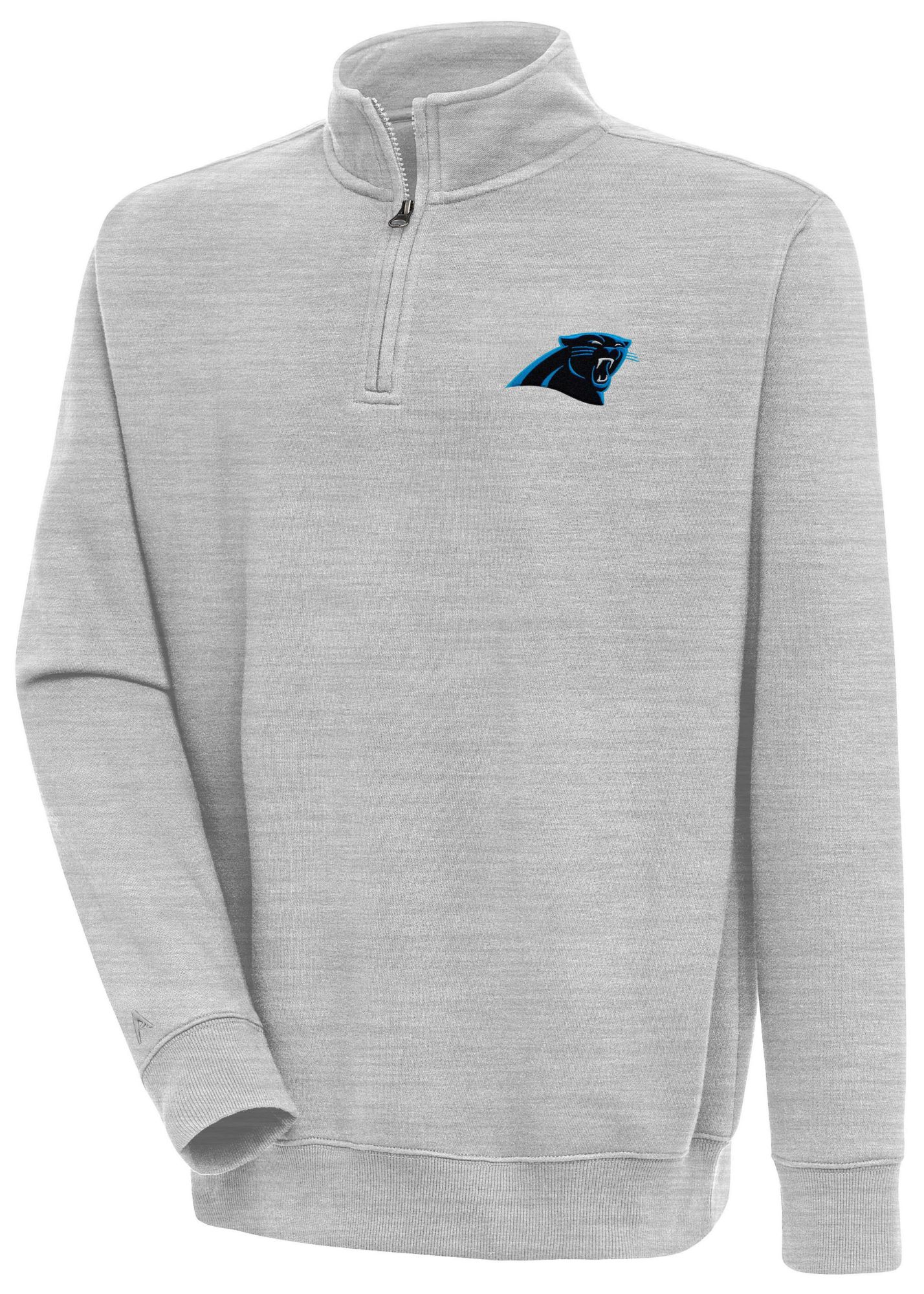 Antigua Men's Carolina Panthers Victory 1/4 Zip Mock Pullover