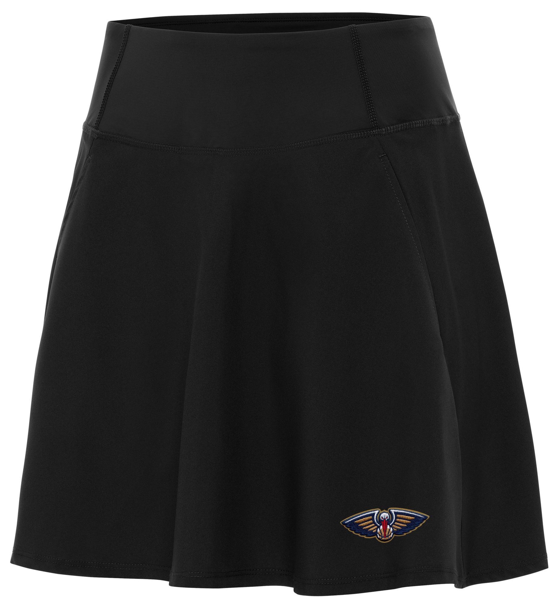 Antigua Women's New Orleans Pelicans Black Chip Golf Skort
