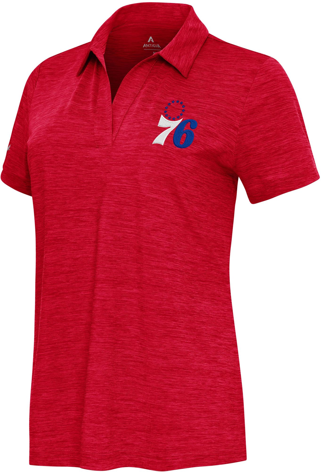 Antigua Women's Philadelphia 76ers Red Layout Polo