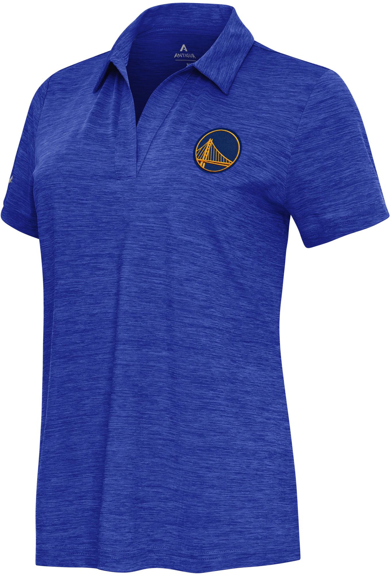 Antigua Women's Golden State Warriors Blue Layout Polo