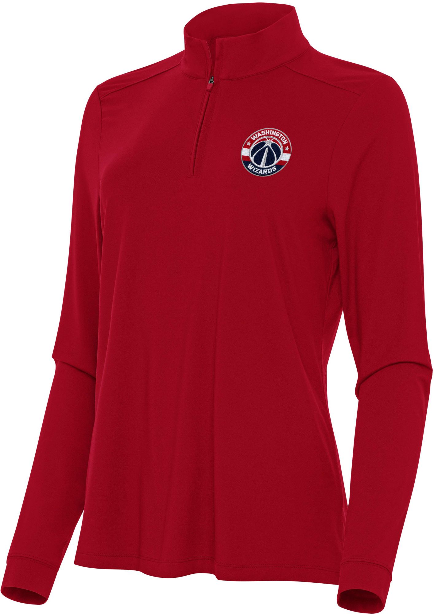 Antigua Women's Washington Wizards Red Intent Quarter-Zip Pullover