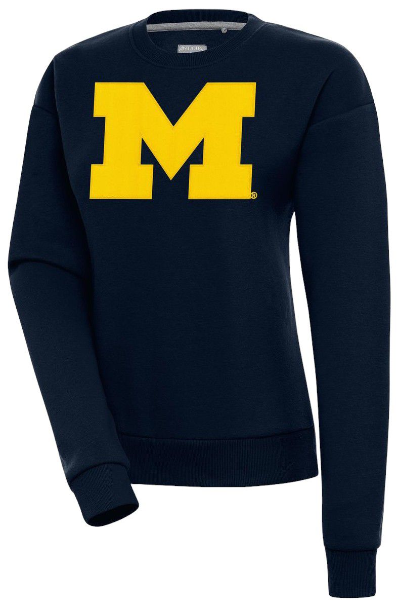 Antigua Women's Michigan Wolverines Navy Victory Crew