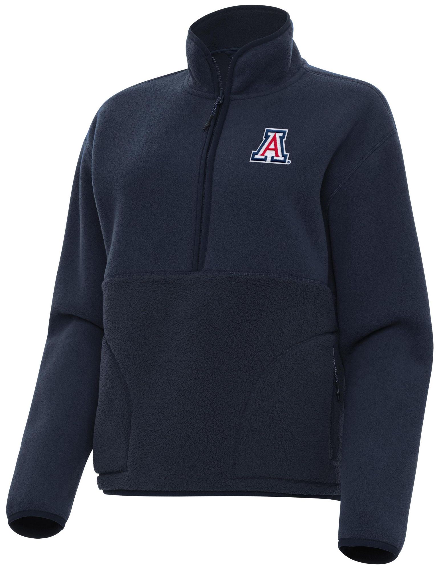 Antigua Women's Arizona Wildcats Navy Figure 1/4 Zip Pullover