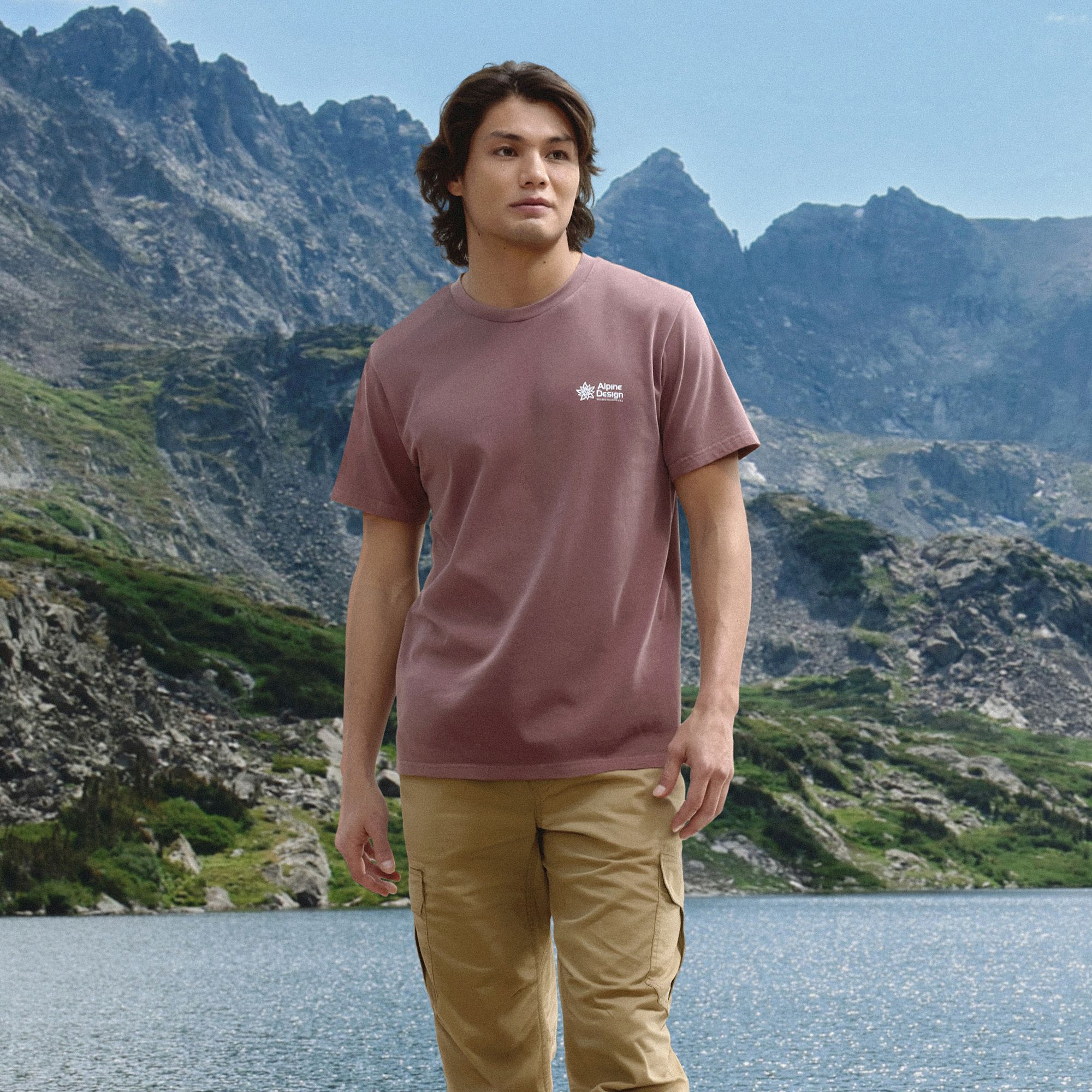 Alpine Design Men's Short Sleeve Graphic T-Shirt - Brown