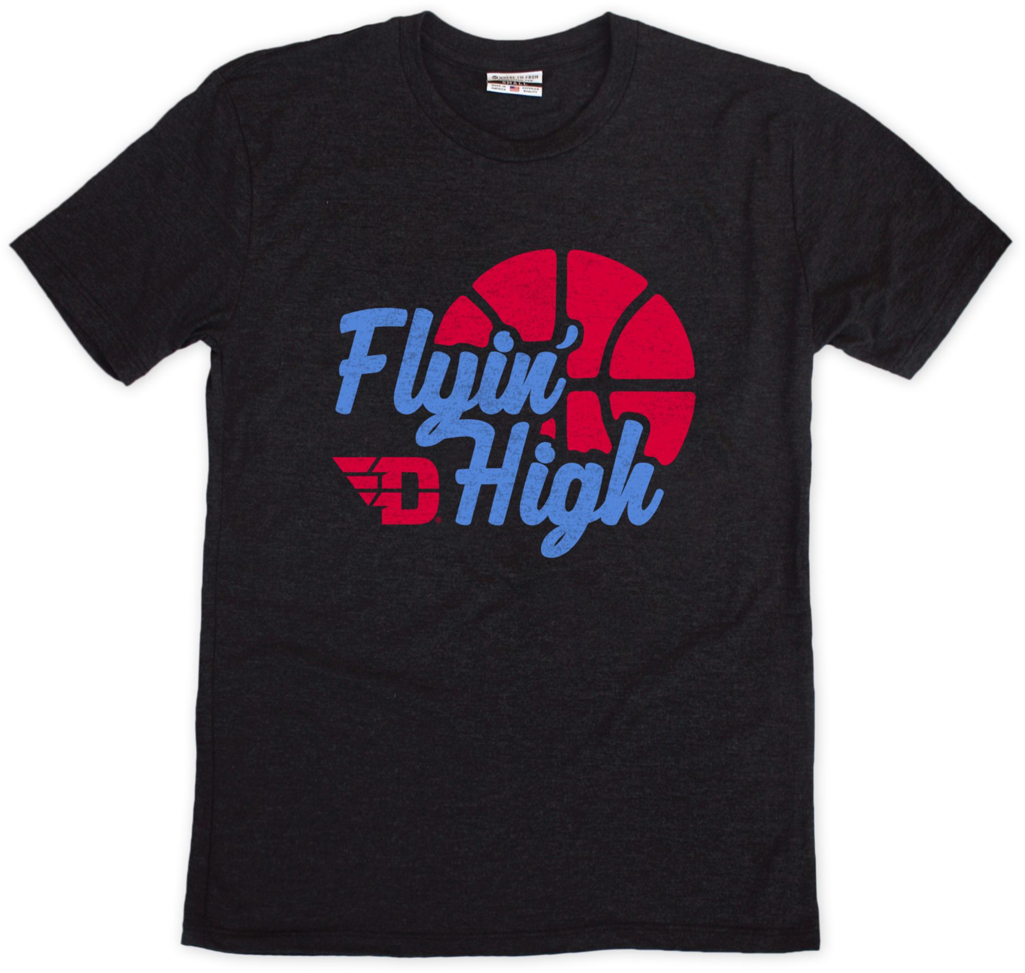 Where I'm From Adult Dayton Flyers Black 'Flyin' High' T-Shirt