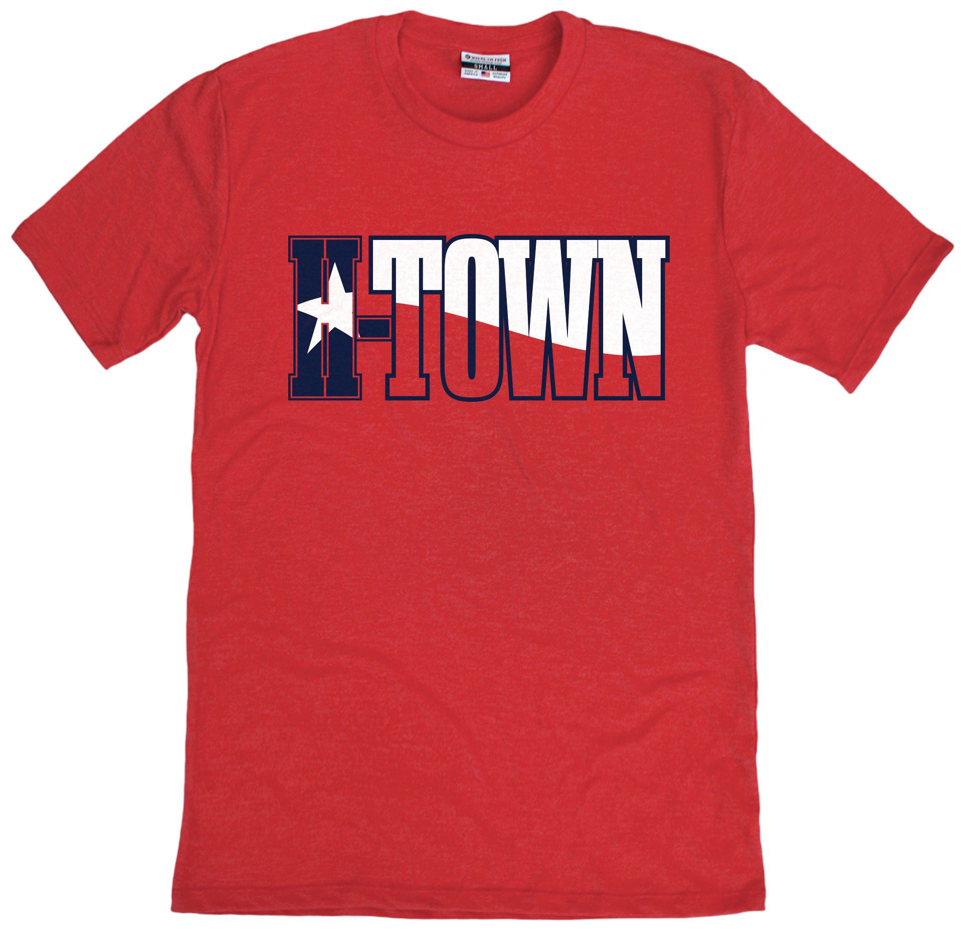 Where I'm From Adult Houston Red Htown Star T-Shirt