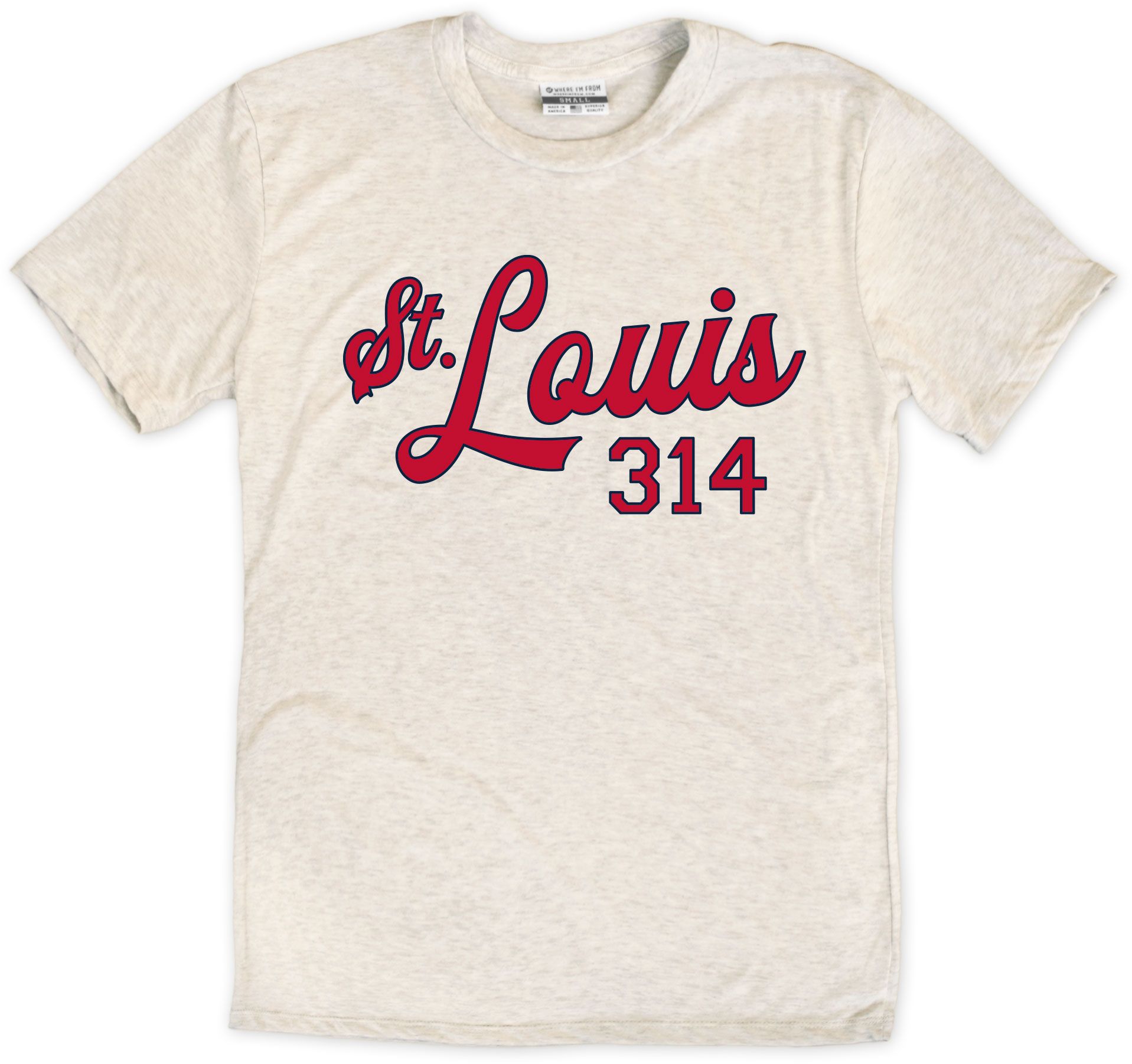 Where I'm From Adult St. Louis 314 T-Shirt