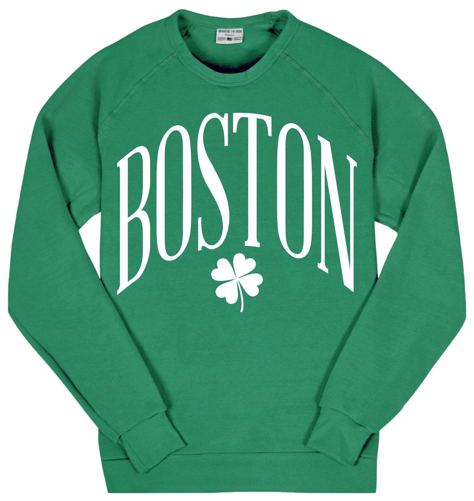 Where I'm From Adult Boston Arch Script Crewneck Fleece Sweatshirt