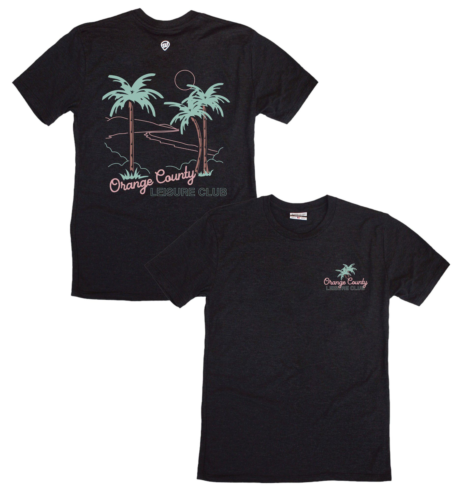 Where I'm From Adult Orange County Black Palm T-Shirt